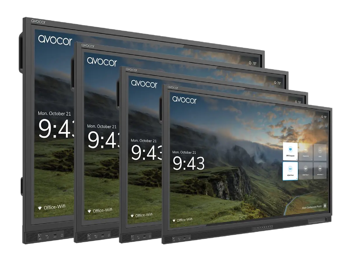 Avocor - 190 cm (75") Diagonalklasse E Series LCD-Display mit LED-Hintergrundbeleuchtung - interaktiv - mit Touchscreen (Multi-Touch) - 4K UHD (2160p) 3840 x 2160 - direkt beleuchtete LED