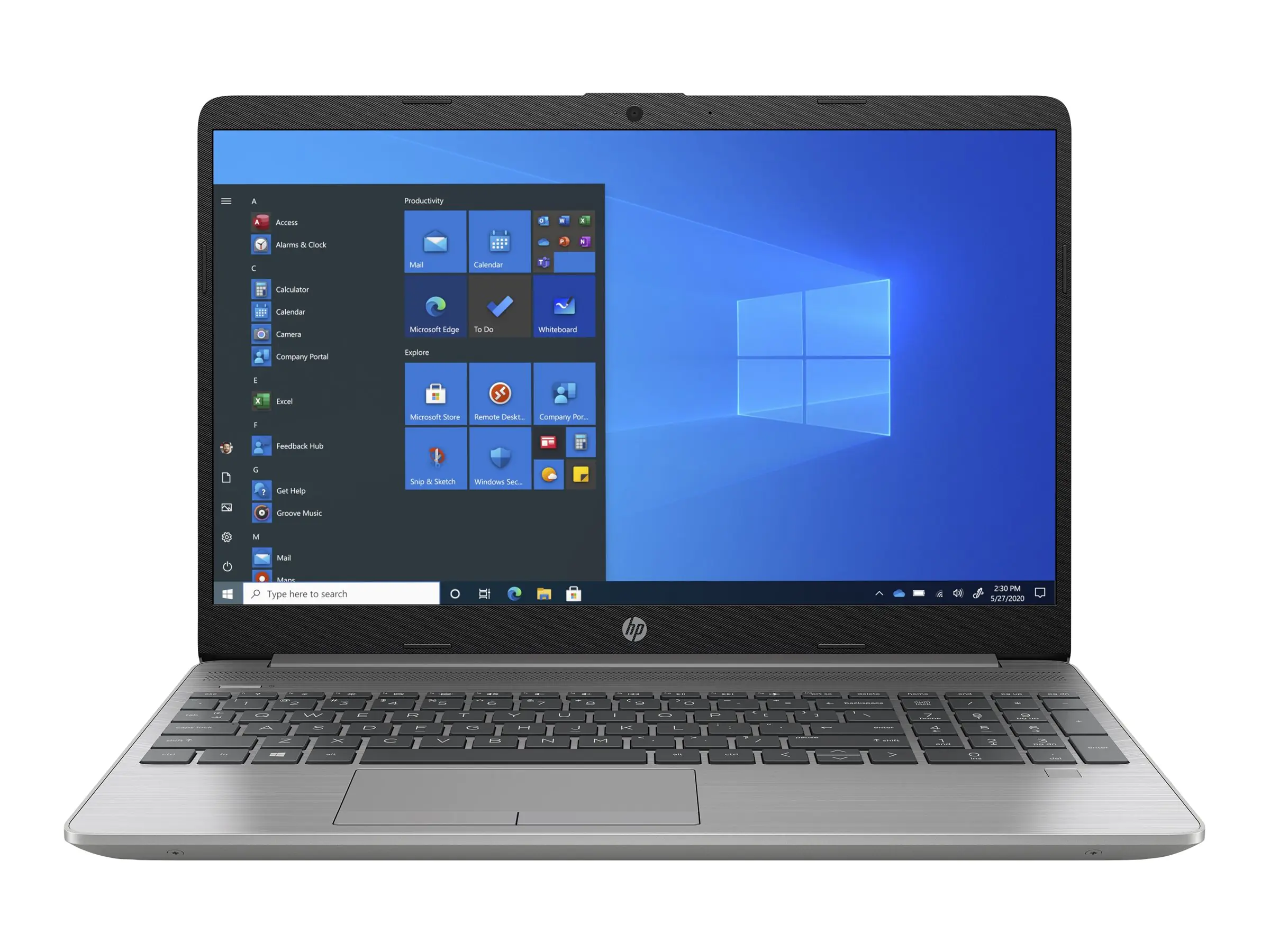 HP 255 G8 Notebook - AMD Ryzen 5 5500U / 2.1 GHz - Win 10 Pro 64-Bit - Radeon Graphics - 8 GB RAM - 256 GB SSD NVMe, HP Value - 39.6 cm (15.6") IPS 1920 x 1080 (Full HD) - Wi-Fi 6 - Asteriod silberfarben - kbd: Deutsch