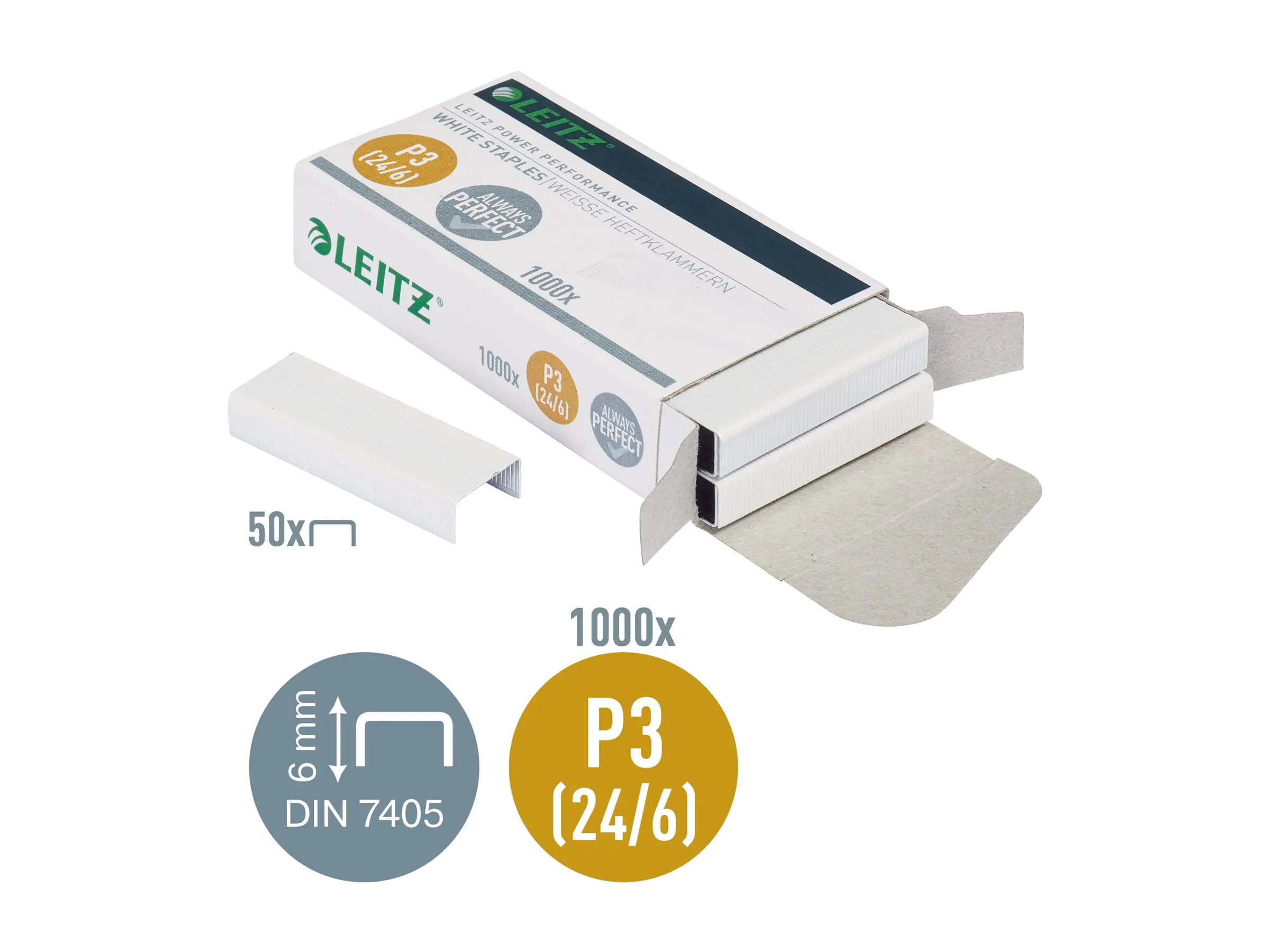 Esselte Leitz Power Performance P3 - Heftklammern - 24/6 55540000