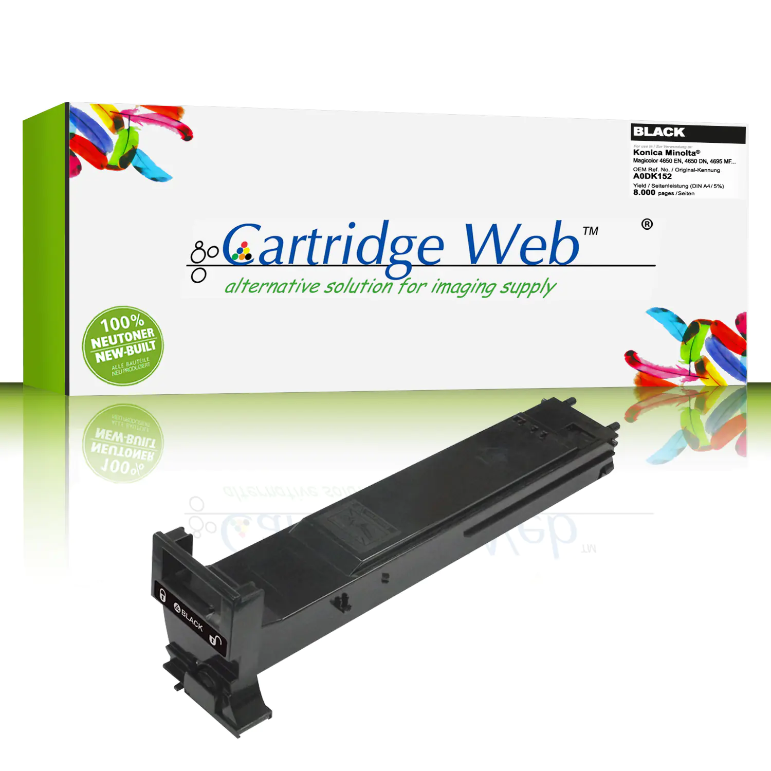 CartridgeWeb Toner kompatibel zu Konica Minolta A0DK152 schwarz 8.000 Seiten 1 Stück
