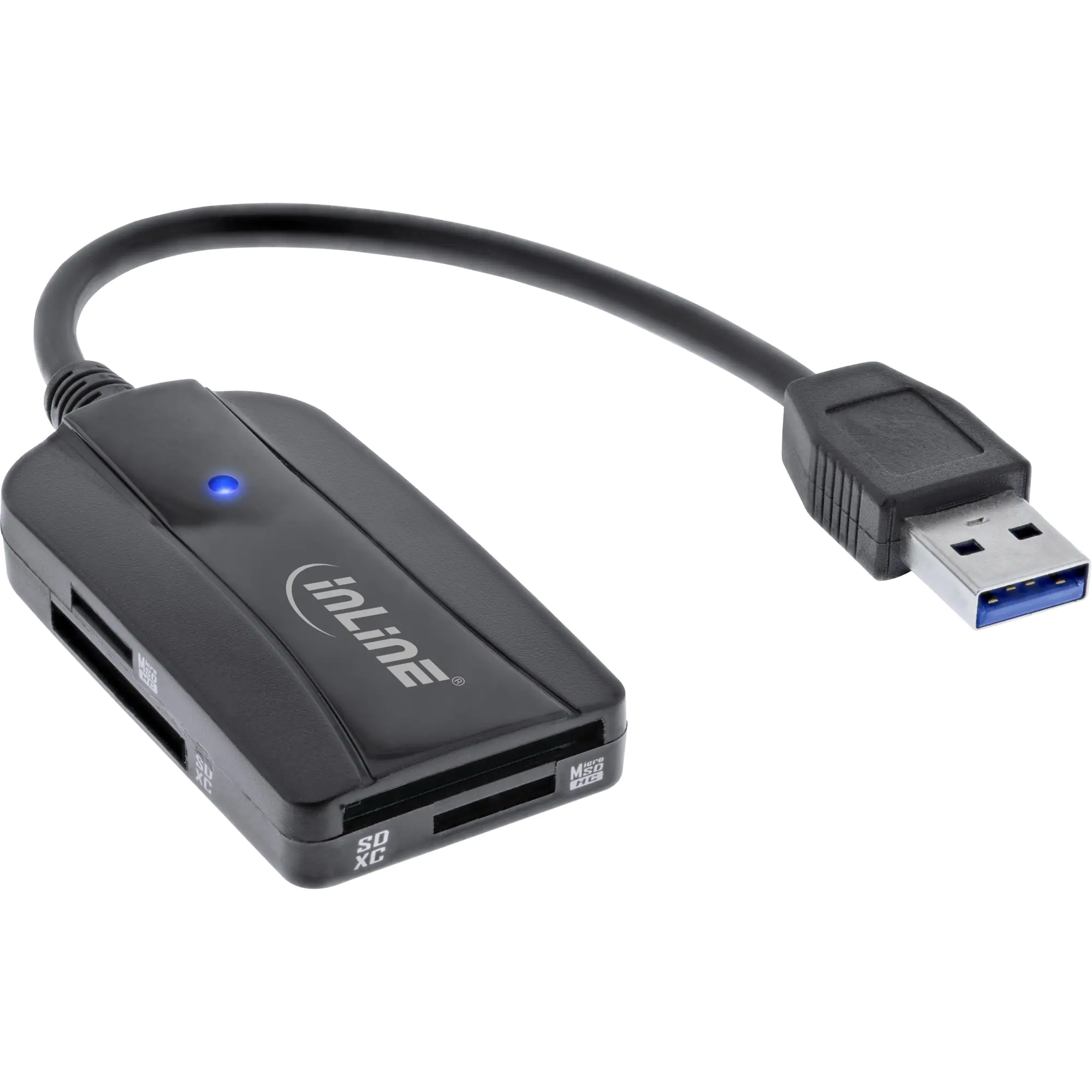 InLine - Kartenleser (MMC, SD, MMCmobile, microSD, SDHC, microSDHC, SDXC, microSDXC, SDHC UHS-II, SDXC UHS-II, microSDHC UHS-II, microSDXC UHS-II) - USB 3.1 Gen 1