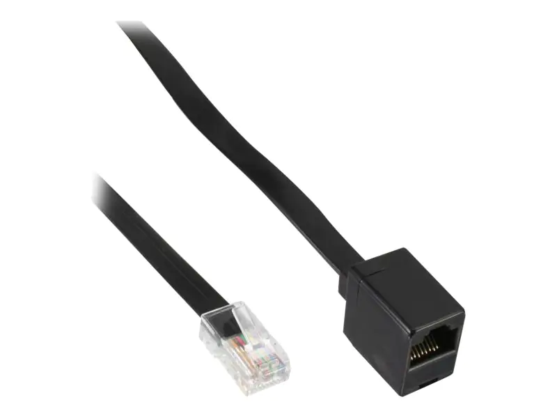 InLine - ISDN-Verlängerungskabel - RJ-45 (M) bis RJ-45 (W) - 6 m - Schwarz
