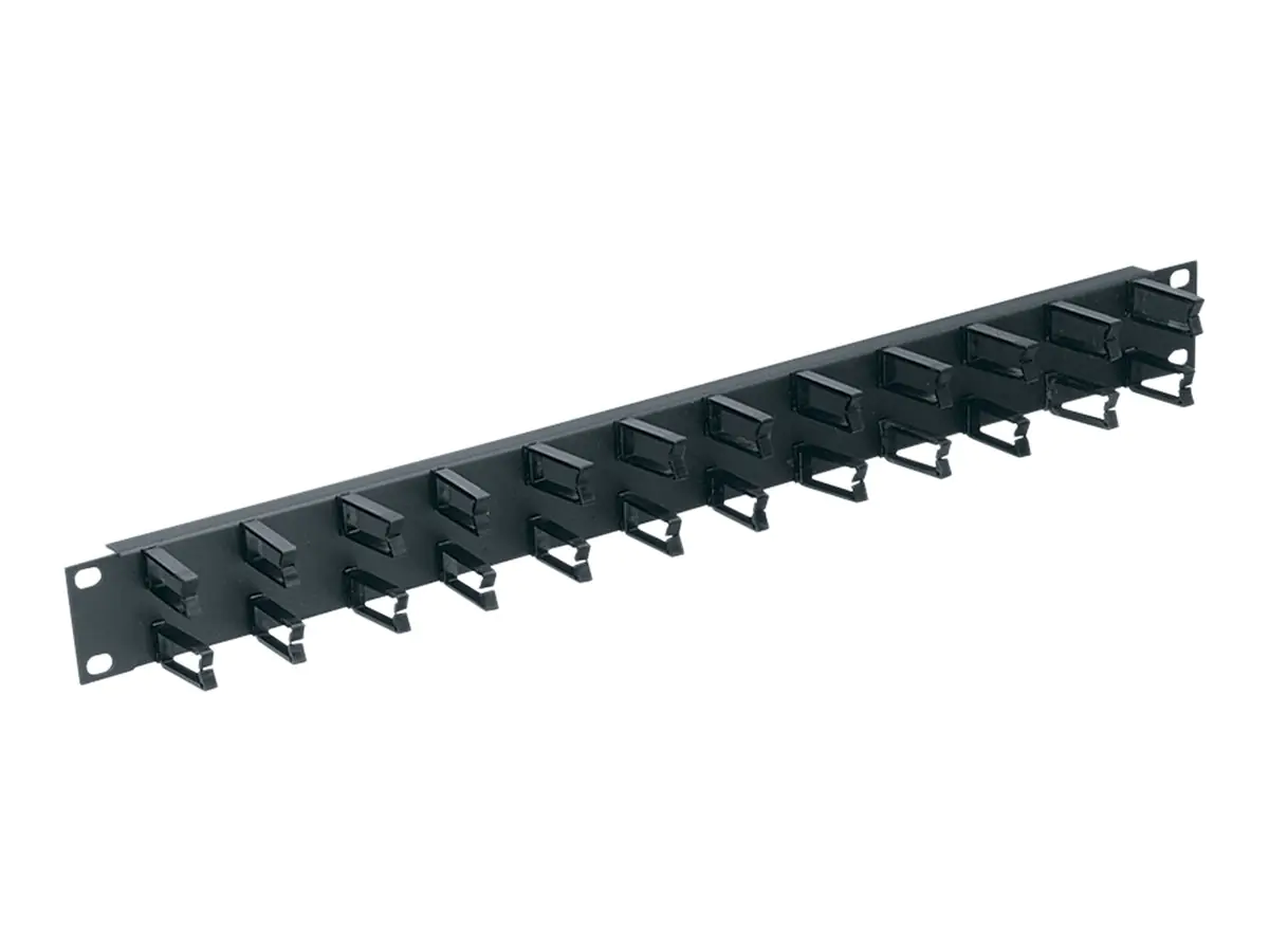 Middle Atlantic Products DataTel Cable Manager micro-clip - Kabelverwaltungsarm - Schwarz - 1U - 48.3 cm (19") HCM-1
