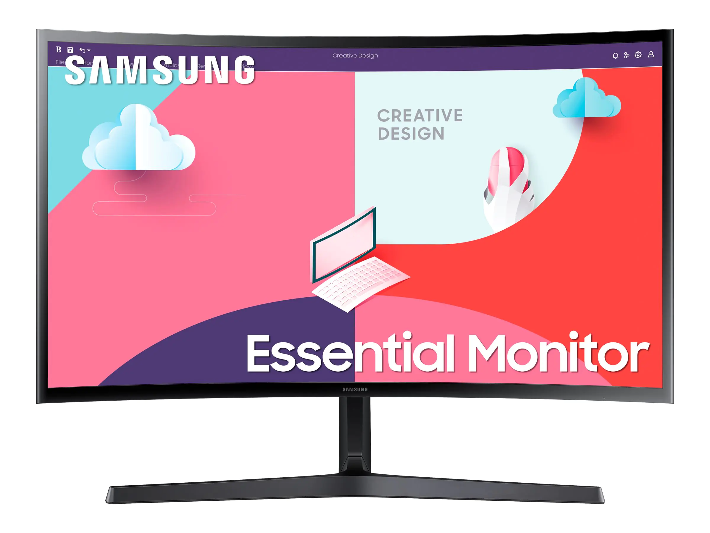 Samsung S27C366EAU - S36C Series - LED-Monitor - gebogen - 68 cm (27") - 1920 x 1080 Full HD (1080p) @ 75 Hz - VA - 250 cd/m² - 3000:1 - 4 ms - HDMI, VGA - Schwarz