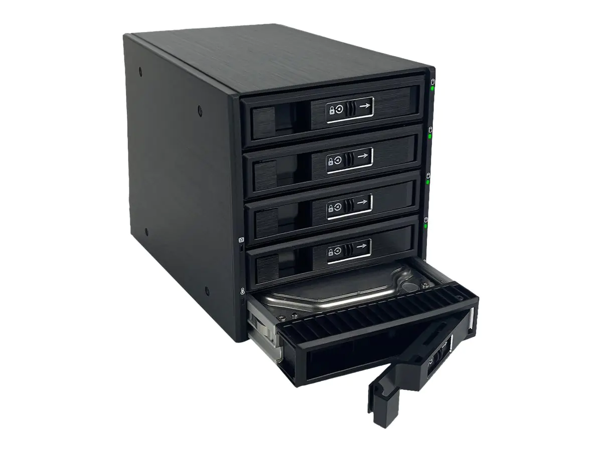FANTEC BP-T3151-12G/6G - Gehäuse für Speicherlaufwerke mit Lüfter - 2,5" / 3,5" gemeinsam genutzt (6,4 cm/8,9 cm gemeinsam genutzt) - Schwarz