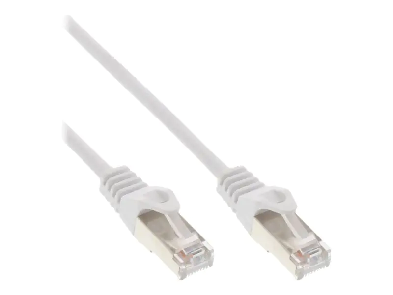 InLine - Patch-Kabel - RJ-45 (M) zu RJ-45 (M) - 30 cm - SFTP - CAT 5e - geformt - weiß