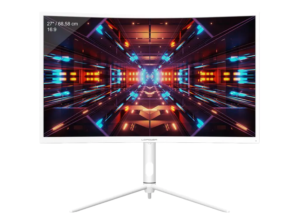 LC Power LC-M27-QHD-240-C-K - LCD-Monitor - gebogen - 68.6 cm (27") - 2560 x 1440 QHD @ 240 Hz - VA - 1000 cd/m² - 2500:1 - DisplayHDR 1000 - 1 ms - 2xHDMI, DisplayPort, USB-C - weiß