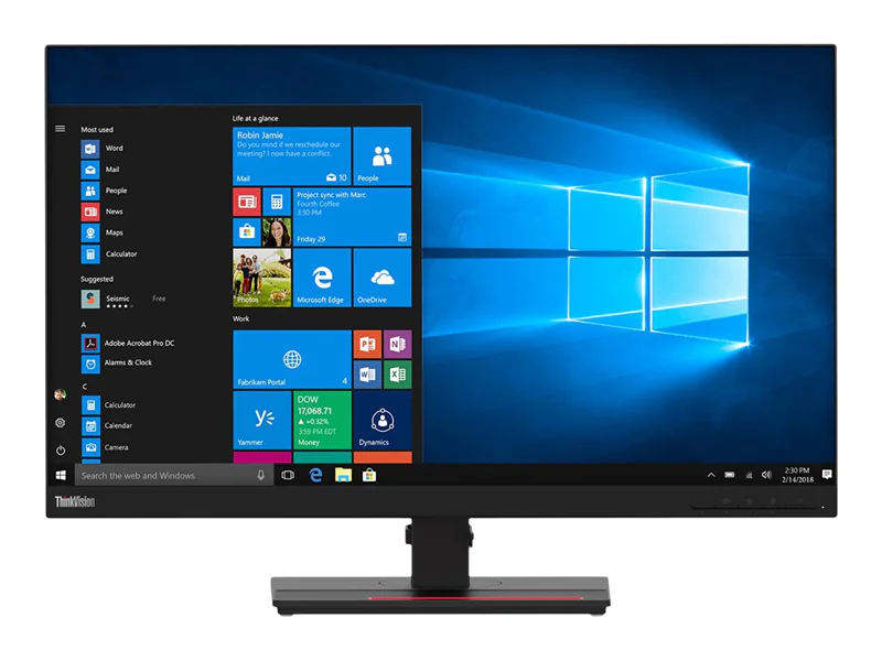 Lenovo ThinkVision T27h-2L - LED-Monitor - 69 cm (27") - 2560 x 1440 QHD @ 60 Hz - IPS - 350 cd/m² - 1000:1 - 4 ms - HDMI, DisplayPort, USB-C - Raven Black - Campus - für ThinkCentre M90s Gen 3 11TX; ThinkPad P15 Gen 2 20YQ