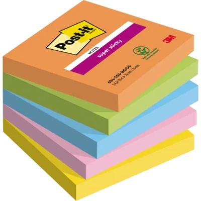 Post-it Haftnotiz Super Notes 654-5SS-BOOS sortiert 5 St./Pack