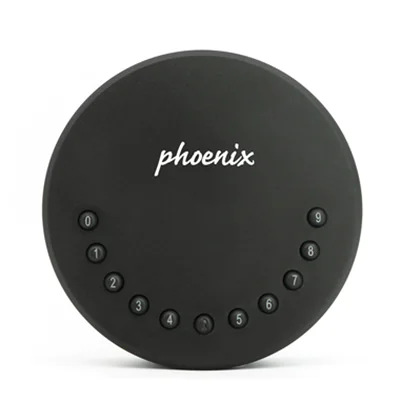 Phoenix Schlüsselbox Smile 12 x 12 x 5,4 cm (B x H x T) 2 Haken Stahl schwarz