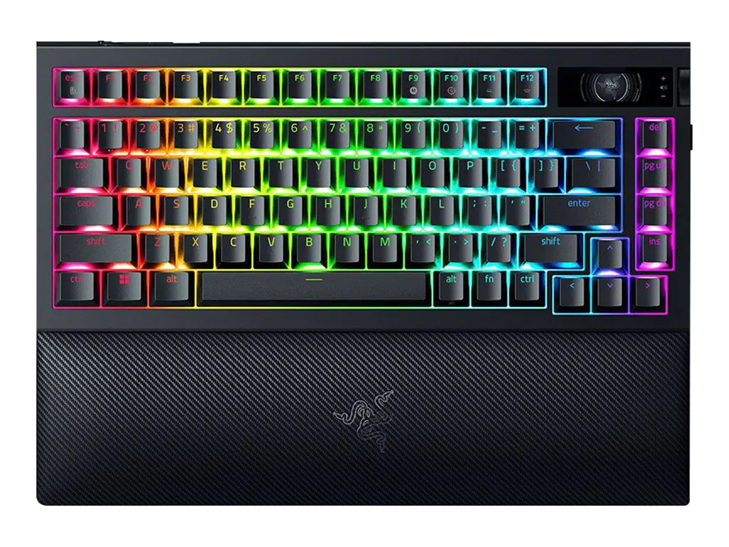 Razer BlackWidow V4 Pro - Tastatur - 75% - mit OLED-Display, Befehlswähler