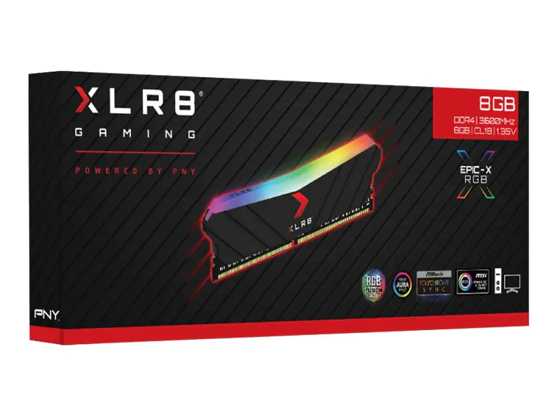 XLR8 Gaming EPIC-X RGB - DDR4 - Modul - 8 GB - DIMM 288-PIN - 3600 MHz / PC4-28800 - CL18 - 1.35 V - ungepuffert - non-ECC