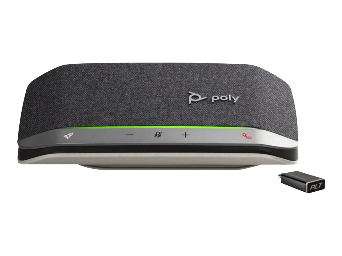 Poly Sync 20+M - Smarte Freisprecheinrichtung - Bluetooth - kabellos, kabelgebunden - USB-C, USB-A - USB - Schwarz - Zertifiziert für Microsoft Teams
