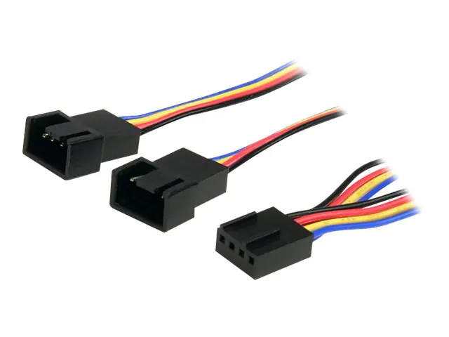 StarTech Y-Kabel für Lüfter 30cm - 4 Pin PWM Splitter Kabel - Strom Verteilerkabel - 1 x Molex Lüfter (Buchse) auf 2 x Molex (Stecker) - Netzsplitter für Lüfter - 4-polig PWM (W) zu 4-polig PWM (M) - 31 cm - für P/N: FAN1156PWM, FAN12025PWM, FAN8025PWM