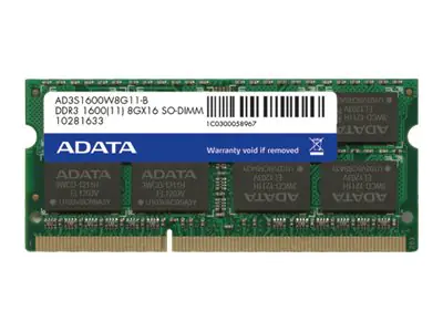 ADATA Premier Series - DDR3L - Modul - 8 GB - SO DIMM 204-PIN - 1600 MHz / PC3L-12800 - CL11 - 1.35 V - ungepuffert - non-ECC