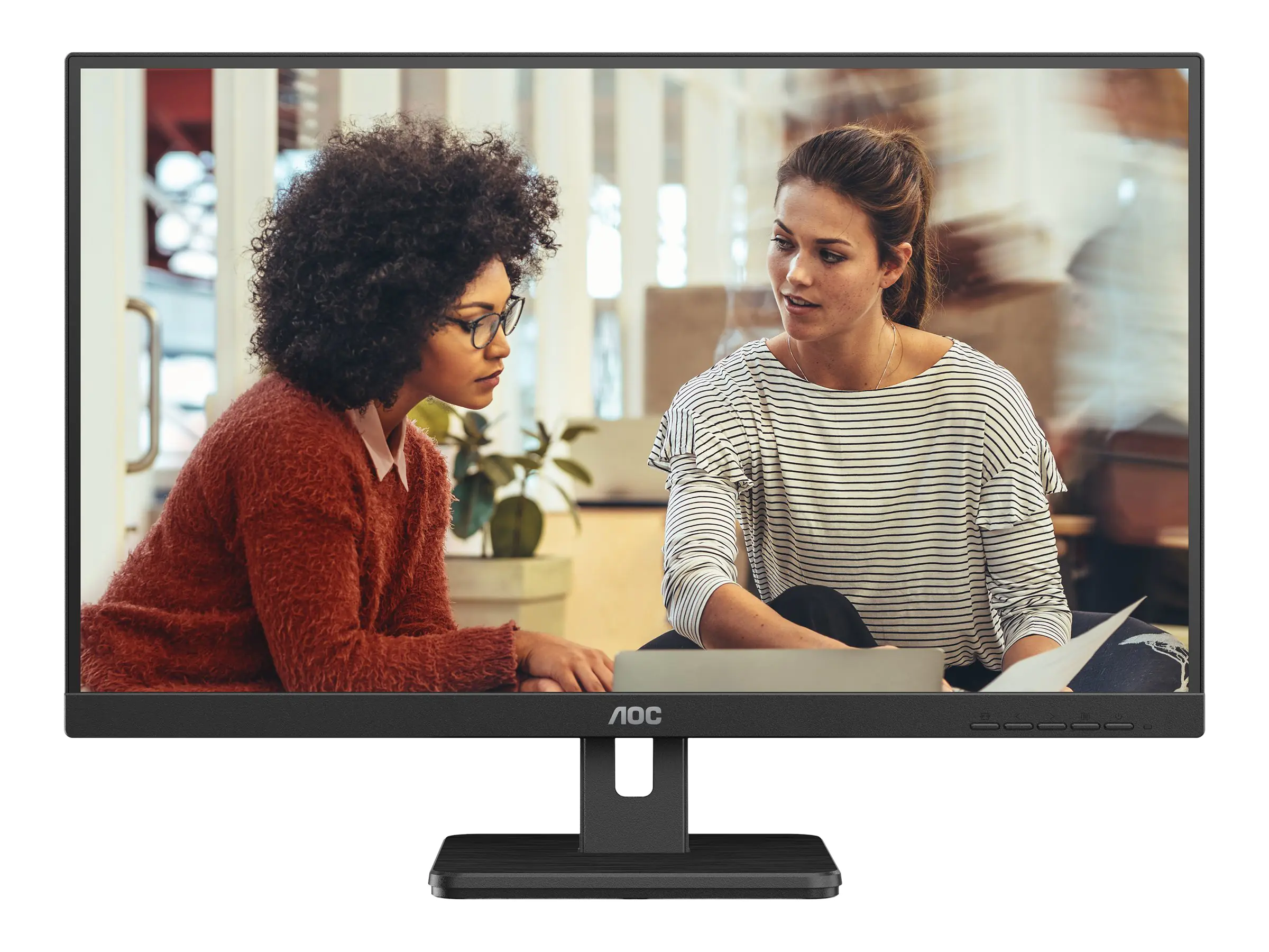 AOC 24E3QAF - LED-Monitor - 60.5 cm (24") - 1920 x 1080 Full HD (1080p) @ 75 Hz - IPS - 1000:1 - 4 ms - HDMI, VGA, DisplayPort - Lautsprecher - Textured Black
