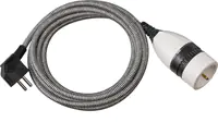 Brennenstuhl 1161830 - 3 m - 1 AC-Ausgänge - Indoor - IP20 - Kunststoff - Polyvinylchlorid (PVC) - Schwarz - Weiß