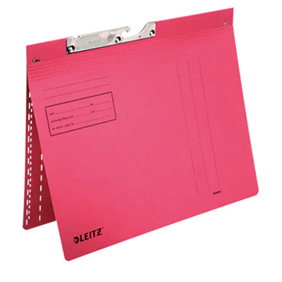 Leitz Pendelhefter DIN A4 250g/m² kaufmännische Heftung mit Organisationsaufdruck Manilakarton rot 50 St./Pack.