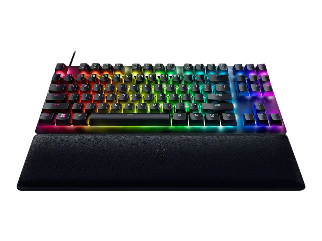 Razer Huntsman V2 TKL - Tastatur - Hintergrundbeleuchtung - USB-C - QWERTZ - Deutsch - Tastenschalter: Razer Clicky Optical Purple