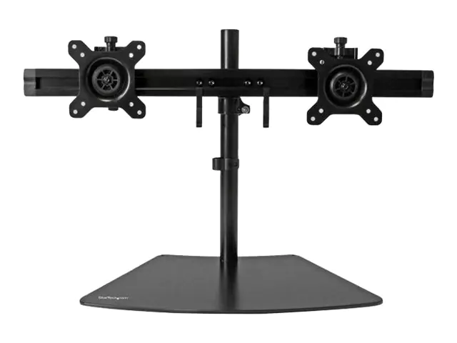 StarTech Dual-Monitorhalter - Monitor Halterung für zwei Displays - Aufstellung - für LCD-Display (einstellbarer Arm) - Kunststoff, Stahl - Schwarz - Bildschirmgröße: 61 cm (24") - Standfußmontage - für P/N: ACCSMNT, DK30A2DH, DK30C2DAGPD, DK30C2HAGPD, PX