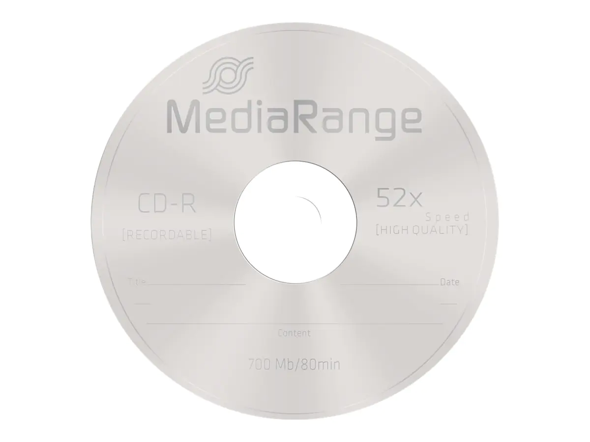 MEDIARANGE 100 x CD-R - 700 MB (80 Min) 52x MR204