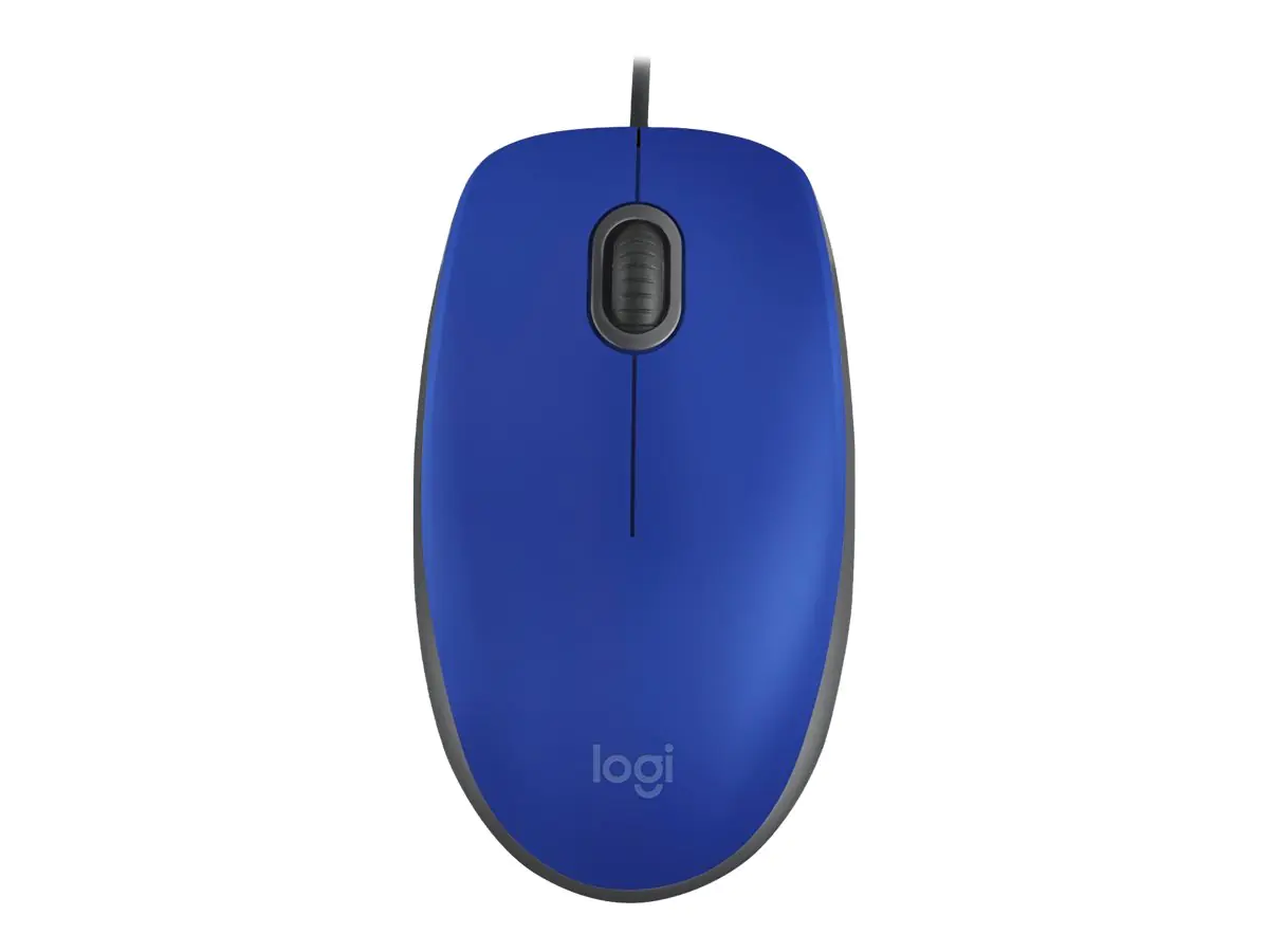 Logitech M110 Silent - Maus - rechts- und linkshändig - optisch - 3 Tasten - kabelgebunden - USB-A - Mid Gray