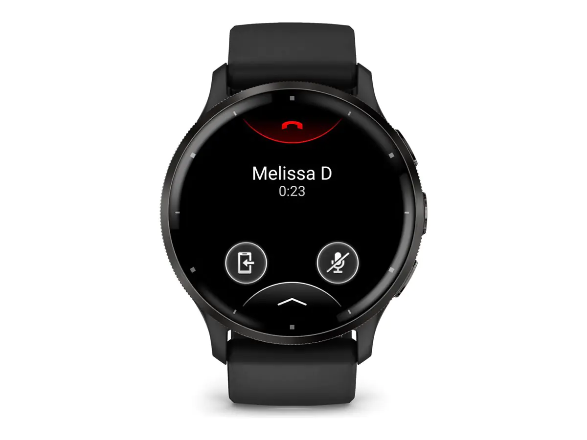 Garmin Venu 3 - 45 mm - black fiber-reinforced polymer - intelligente Uhr mit Band - Silikon - Ha