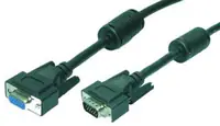 LogiLink 5m VGA - 5 m - VGA (D-Sub) - VGA (D-Sub) - Schwarz - Männlich/Weiblich - RoHS