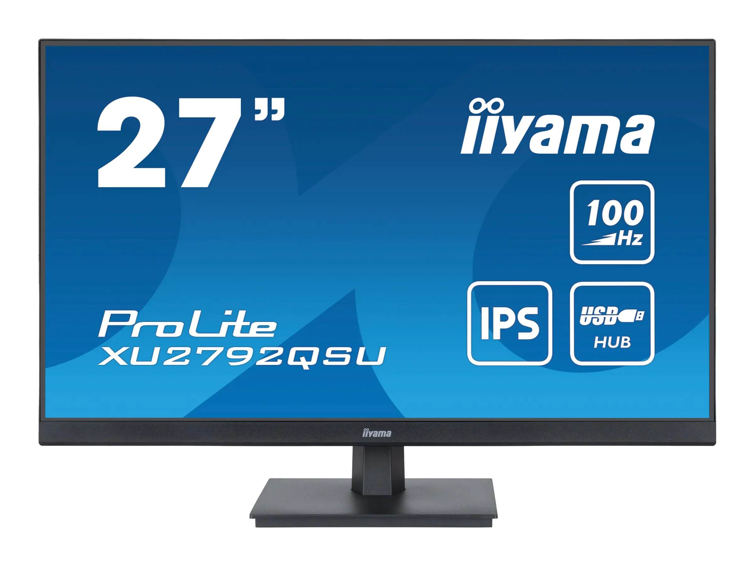 iiyama ProLite XU2792QSU-B6 - LED-Monitor - 68.5 cm (27") - 2560 x 1440 WQHD @ 100 Hz - IPS - 250 cd/m² - 1300:1 - 0.4 ms - HDMI, DisplayPort - Lautsprecher - mattschwarz