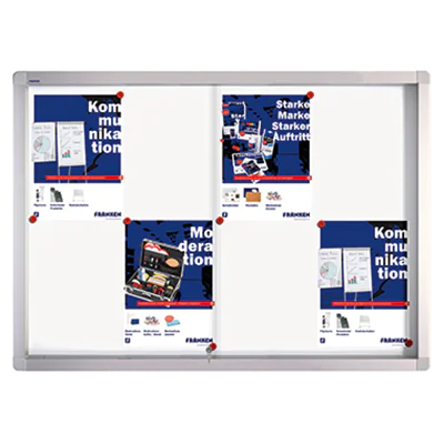Franken Schiebeglasvitrine Schreibtafel SK6106 73x68x4.6cm ws