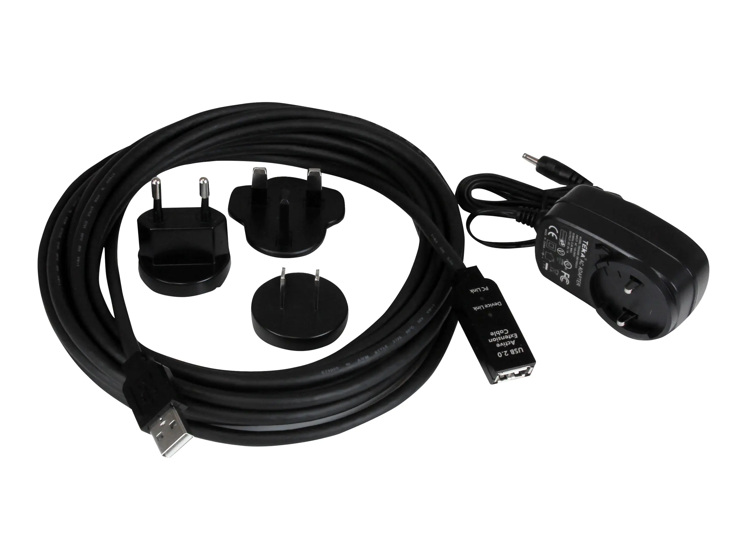 StarTech 5m aktives USB 2.0 Verlängerungskabel - St/Bu - USB Verlängerung / Repeater Kabel - USB-Verlängerungskabel - USB (W) zu USB (M) - USB 2.0 - 5 m - aktiv - Schwarz - für P/N: LTUB1MBK, SVA5H2NEUA, UUSBOTG