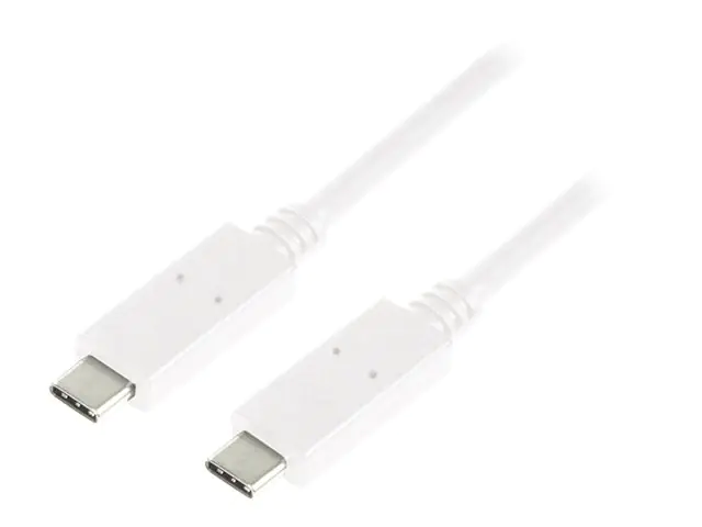 LogiLink - USB-Kabel - 24 pin USB-C (M) zu 24 pin USB-C (M) - USB 3.1 Gen 2 - 3 A - 1 m - weiß