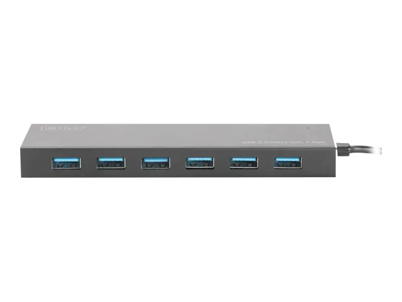 DIGITUS USB 3.0 Office Hub DA-70241-1 - Hub - 7 x SuperSpeed USB 3.0 - Desktop