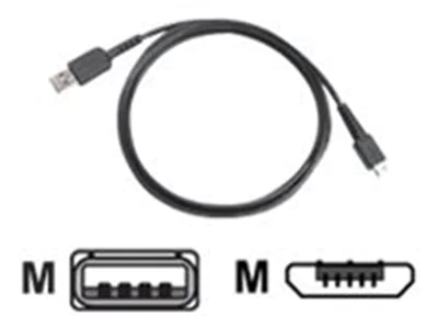 Zebra - USB-Kabel - USB (M) zu Micro-USB Typ B (M) - für Zebra MC2200, MC3300-G, MC3300x, MC3330XR, MC3390xR, TC52-HC, TC57x, TC8300