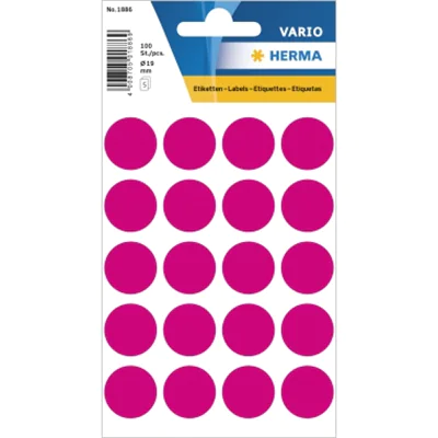 HERMA Markierungspunkt 1886 19mm pink 100 St./Pack.