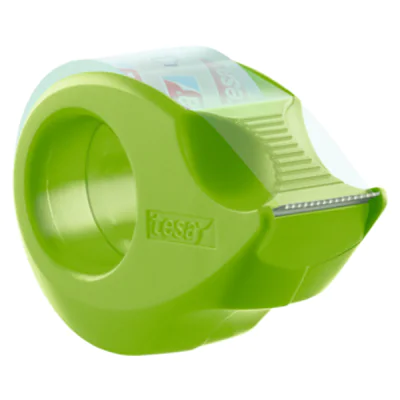 tesa® Handabroller Eco & Crystal Mini nachfüllbar inkl. 1 Rolle tesafilm® Eco & Crystal ohne Lösungsmittel grün