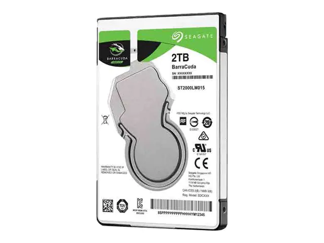 Seagate Guardian BarraCuda ST2000LM015 - Festplatte - 2 TB - intern - 2.5" (6.4 cm) - SATA 6Gb/s - 5400 rpm - Puffer: 128 MB