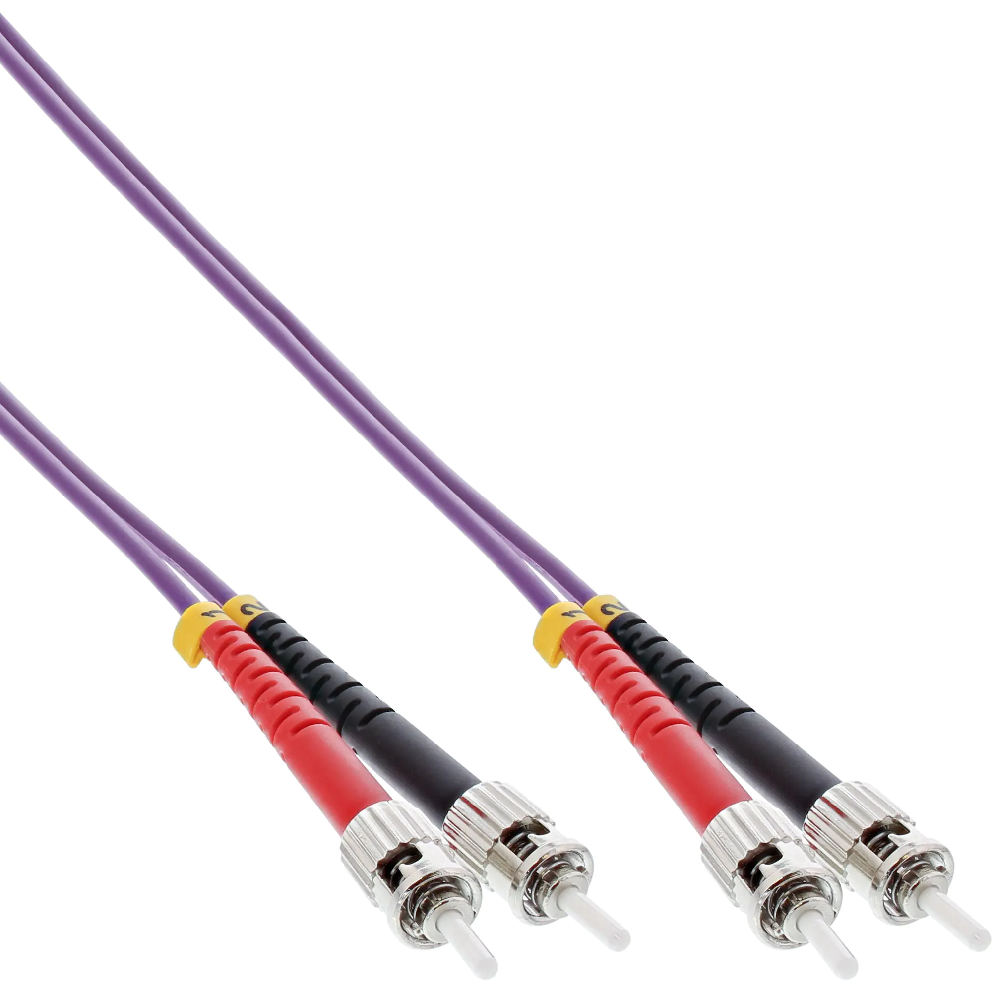 InLine - Patch-Kabel - ST multi-mode (S) bis ST multi-mode (S) - 15 m - Glasfaser - Duplex - 50/125 Mikrometer - OM4 - halogenfrei - violett
