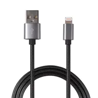 ACV USB Datenkabel"Luxury" - grau - 100cm für Apple 8-Pin
