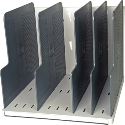 Exacompta Sortierstation MODULOTOP Office 28,8 x 25,5 x 30 cm (B x H x T) DIN A4 Polystyrol lichtgrau 4 Fächer
