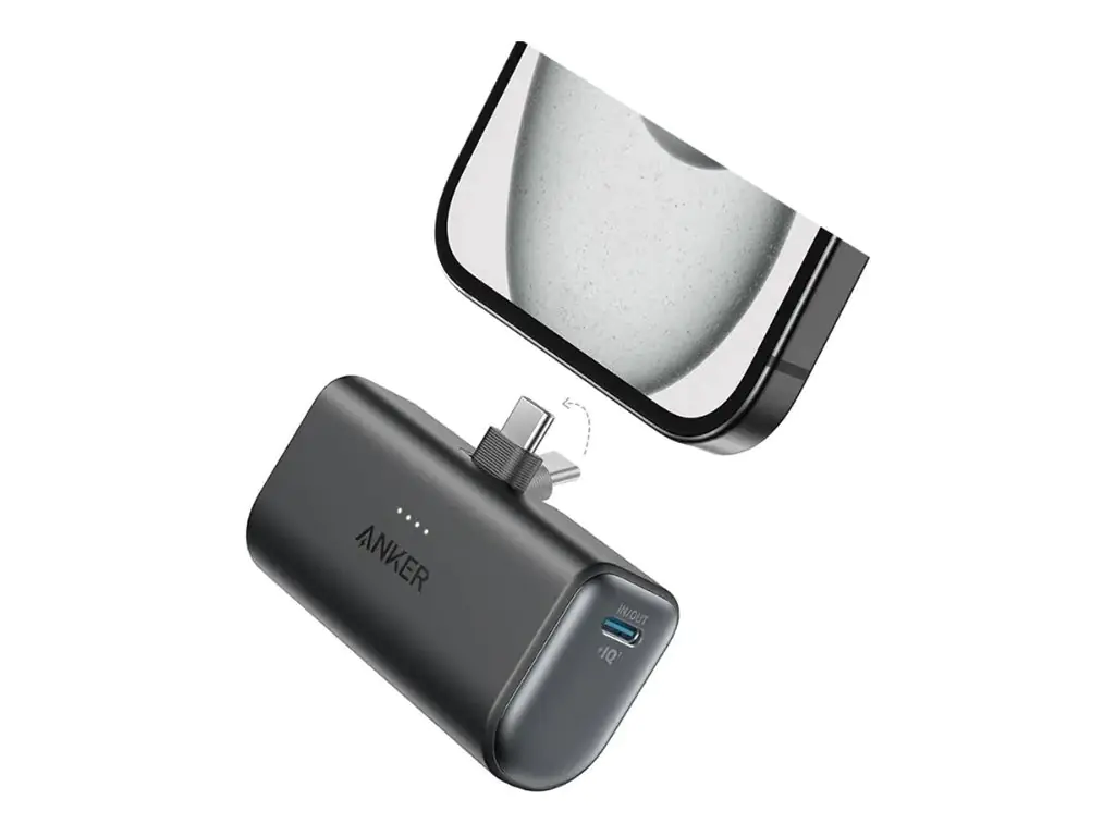 Anker Nano - Powerbank - 5000 mAh - 22.5 Watt - 3 A - IQ 3.0 - 2 Ausgabeanschlussstellen (24 pin USB-C) - Schwarz