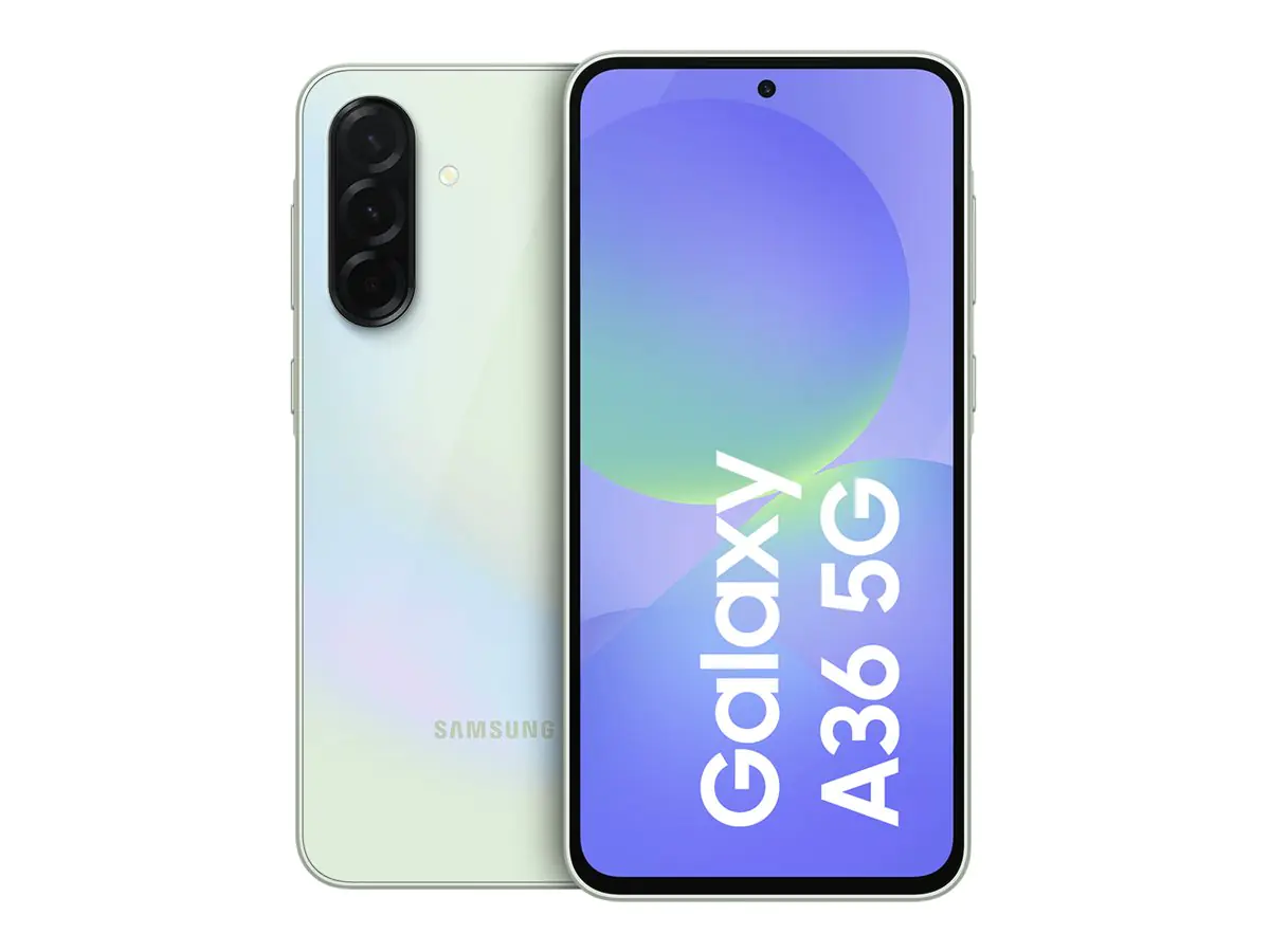 Samsung Galaxy A36 - 5G Smartphone - Dual-SIM - RAM 6 GB / Interner Speicher 128 GB - OLED-Display - 6.7" - 2340 x 1080 Pixel (120 Hz) - Triple-Kamera 50 MP, 8 MP, 5 MP - front camera 12 MP - Telekom - Awesome Lime