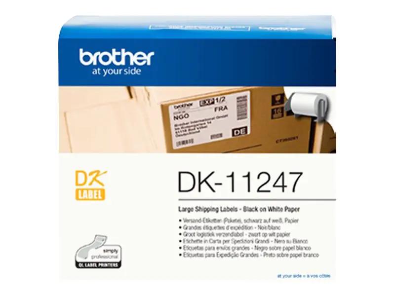 Brother DK-11247 - Schwarz auf Weiß - 103 x 164 mm 180 Etikett(en) (1 Rolle(n) DK11247