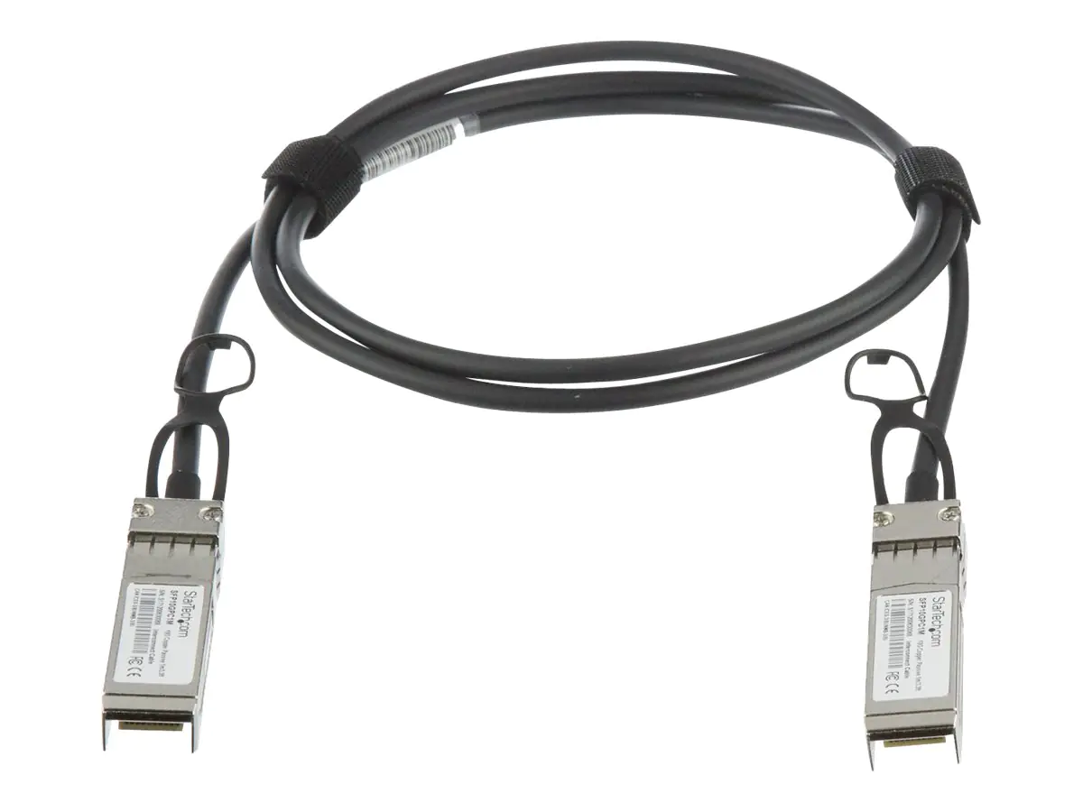StarTech 1m SFP+ Direktverbindungskabel - MSA konform - 10Gb SFP+ Kabel - Passives SFP+ Kabel - 10GBase Direktanschlusskabel - SFP+ eingerastet zu SFP+ eingerastet - 1 m - twinaxial - SFF-8431/SFF-8432 - passiv - Schwarz