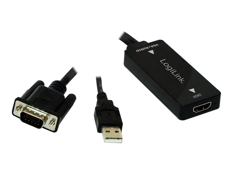 LogiLink VGA with Audio to HDMI Converter - Videokonverter - VGA - HDMI