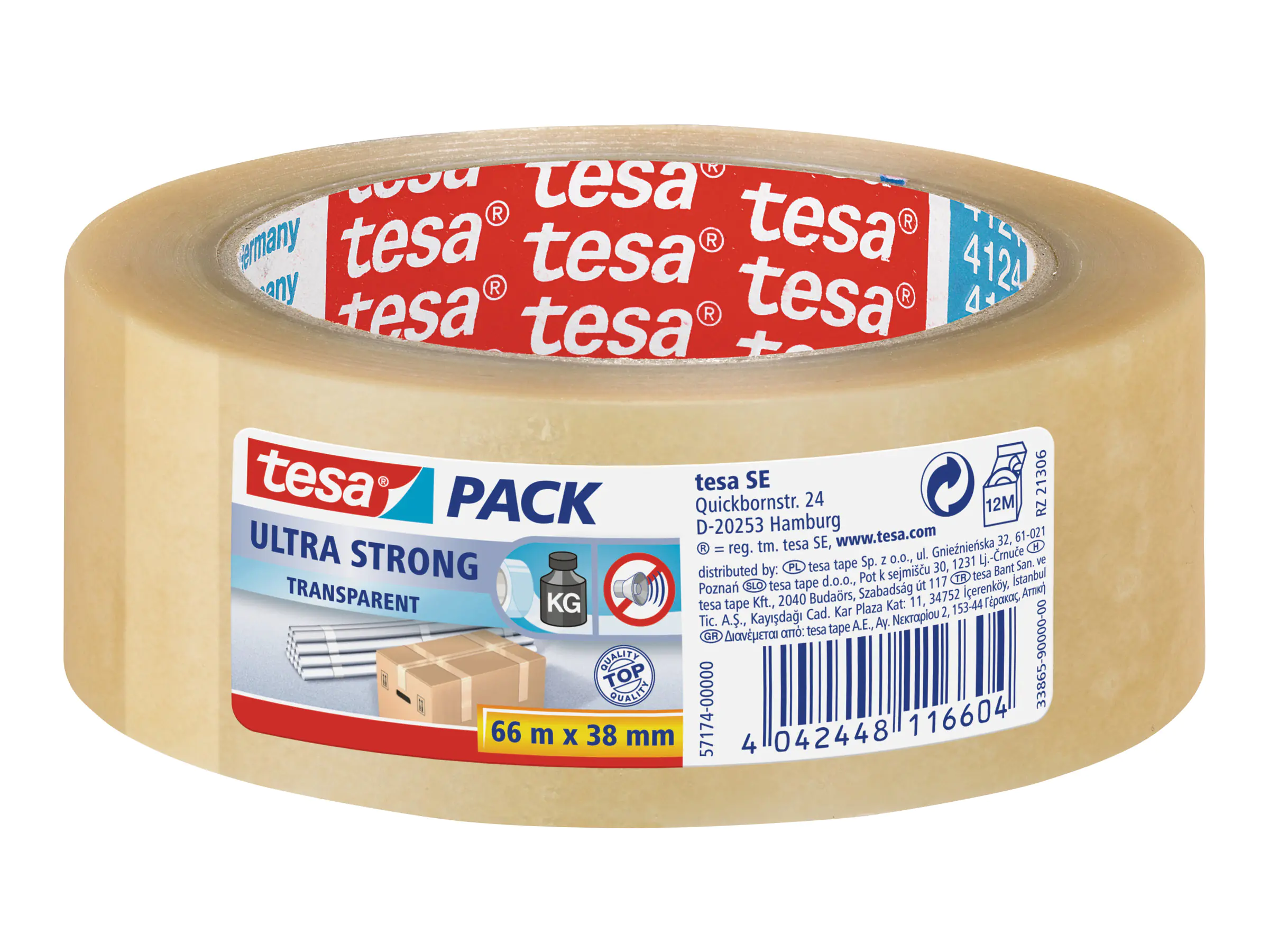 Tesa Tesapack Ultra Strong - Packband - 38 mm x 66 57174-00000-02