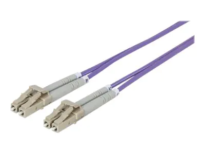 Intellinet Fibre Optic Patch Cable, OM4, LC/LC, 5m, Violet, Duplex, Multimode, 50/125 Âµm, LSZH, Fiber, Lifetime Warranty, Polybag - Patch-Kabel - LC Multi-Mode (M) bis LC Multi-Mode (M) - 5 m - Glasfaser - Duplex - 50/125 Mikrometer - OM4 - halogenfrei -