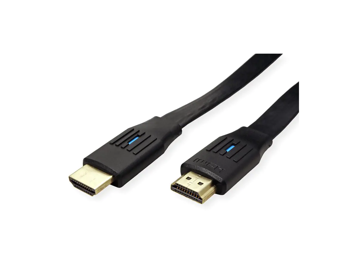 VALUE Ultra High Speed - HDMI-Kabel mit Ethernet - HDMI männlich zu HDMI männlich - 2 m - Doppelisolierung - Schwarz - flach, 8K60Hz (7680 x 4320) 11.99.5907