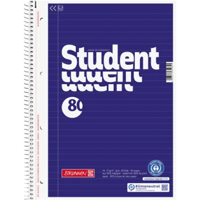 BRUNNEN Collegeblock 106783101 A4 liniert 80Bl RCP bl