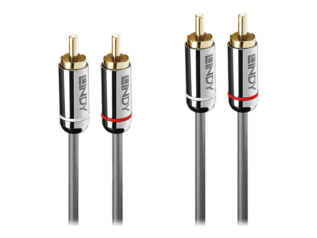 Lindy Cromo Line - Audiokabel - RCA männlich zu RCA männlich - 1 m - Anthrazit - rund